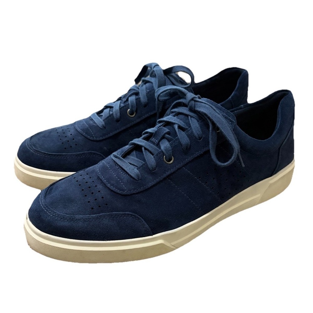Vince Barnett Blue Suede Sneakers Men’s 11 Luxury Casual Shoes No Insoles